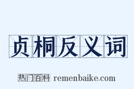 贞桐反义词是什么意思的图片